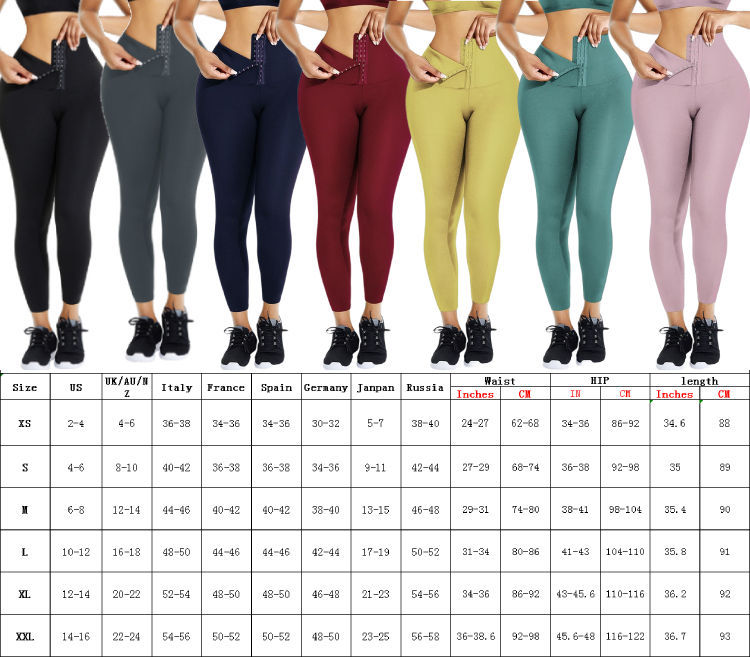 Womens High Waist Leggings for Fitness Shapewear - Tummy Control Workout Pants